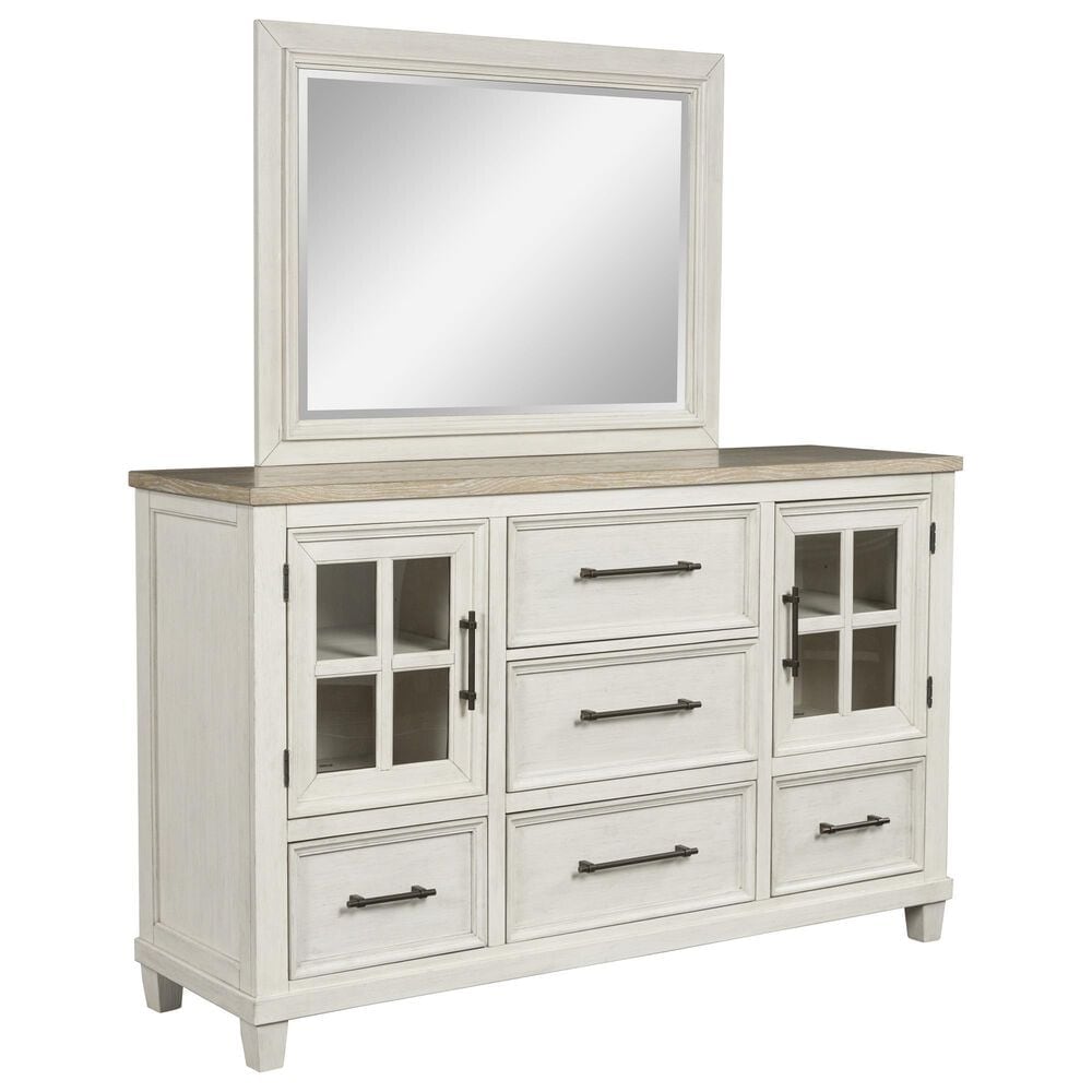 Ashley Shaybrock 3-Piece Queen Bedroom Set in Antique White and Brown, , large