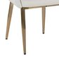 LumiSource Renee Arm Chair with White Faux Leather Cushion in Gold (Set of 2), , large