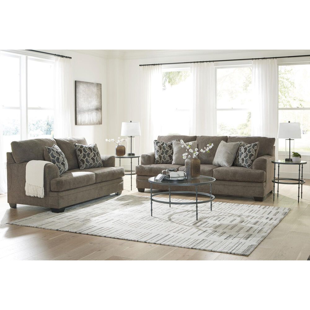 Ashley Stonemeade Stationary Sofa and Loveseat Set in Nutmeg, , large