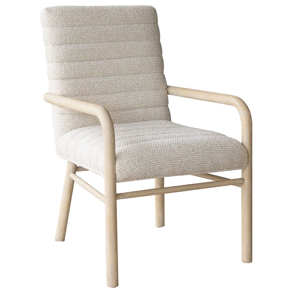 Chapel Hill Huntington Upholstered Dining Arm Chair in Beach Grass, , large