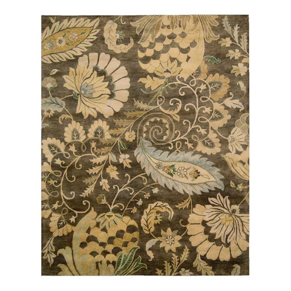 Nourison Jaipur JA55 5"6" x 8"6" Moss Area Rug, , large