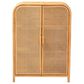 Baxton Studio Curacao 2-Door Rattan Storage Cabinet in Light Honey, , large