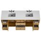 James Martin Breckenridge 84" Double Bathroom Vanity in Light Natural Oak with 3 cm White Zeus Top and Rectangular Sinks, , large