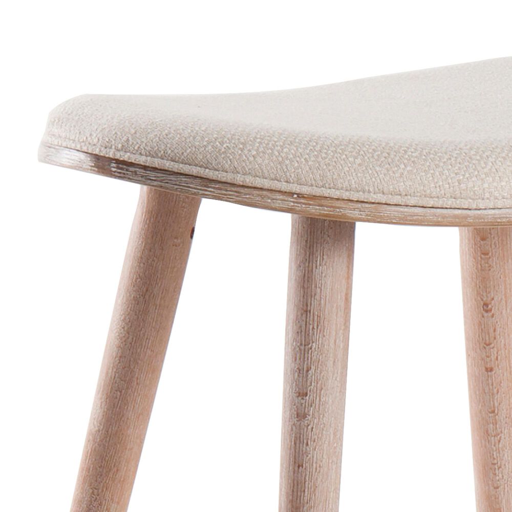 Lumisource Saddle 26&quot; Counter Stool in Cream/White Washed/Gold &#40;Set of 2&#41;, , large