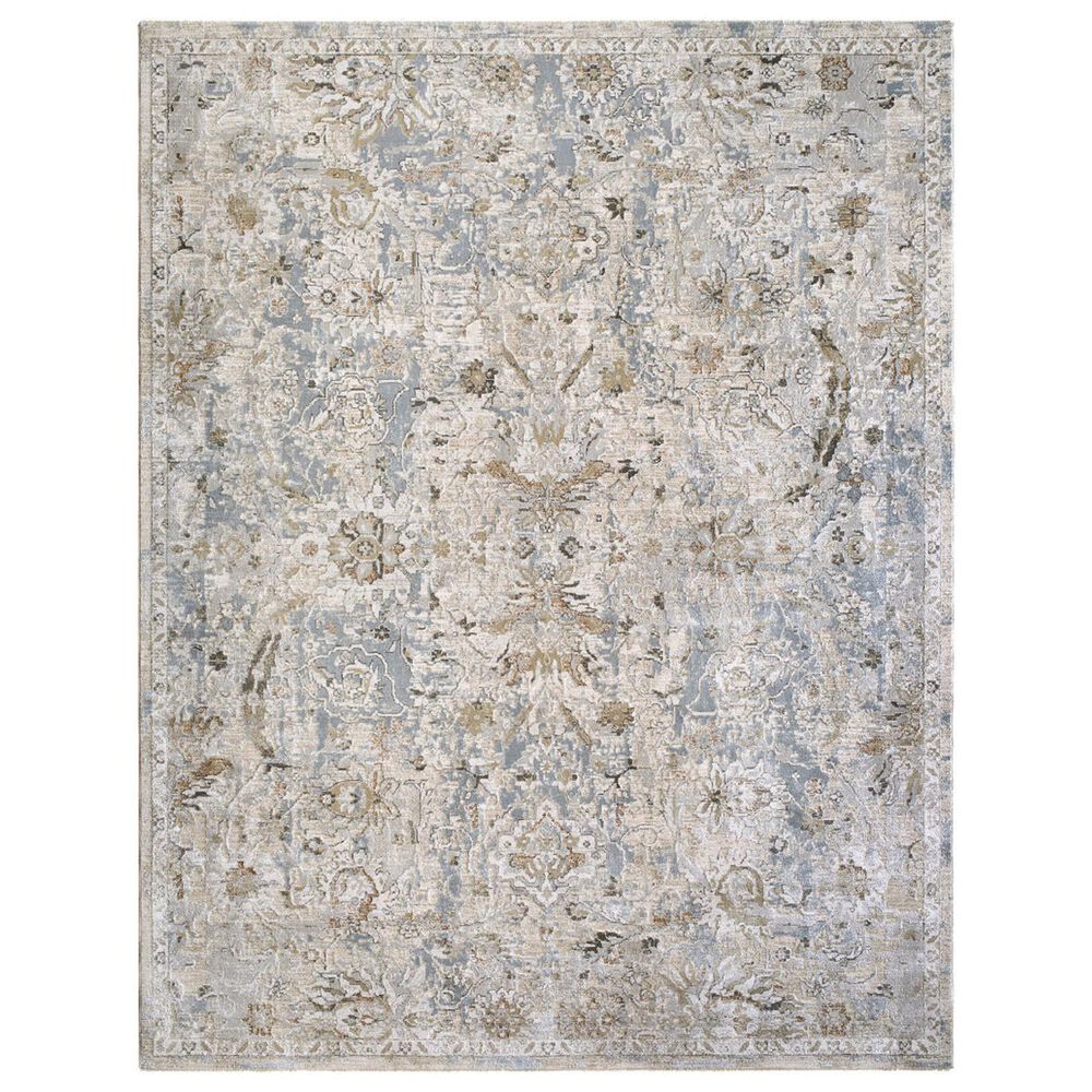 Surya Brunswick Light Gray, Medium Brown, Cream, Mustard, Charcoal and Light Brown 2"7" x 7"3" Runner, , large