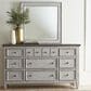Belle Furnishings Heartland Dresser and Mirror in Antique White, , large