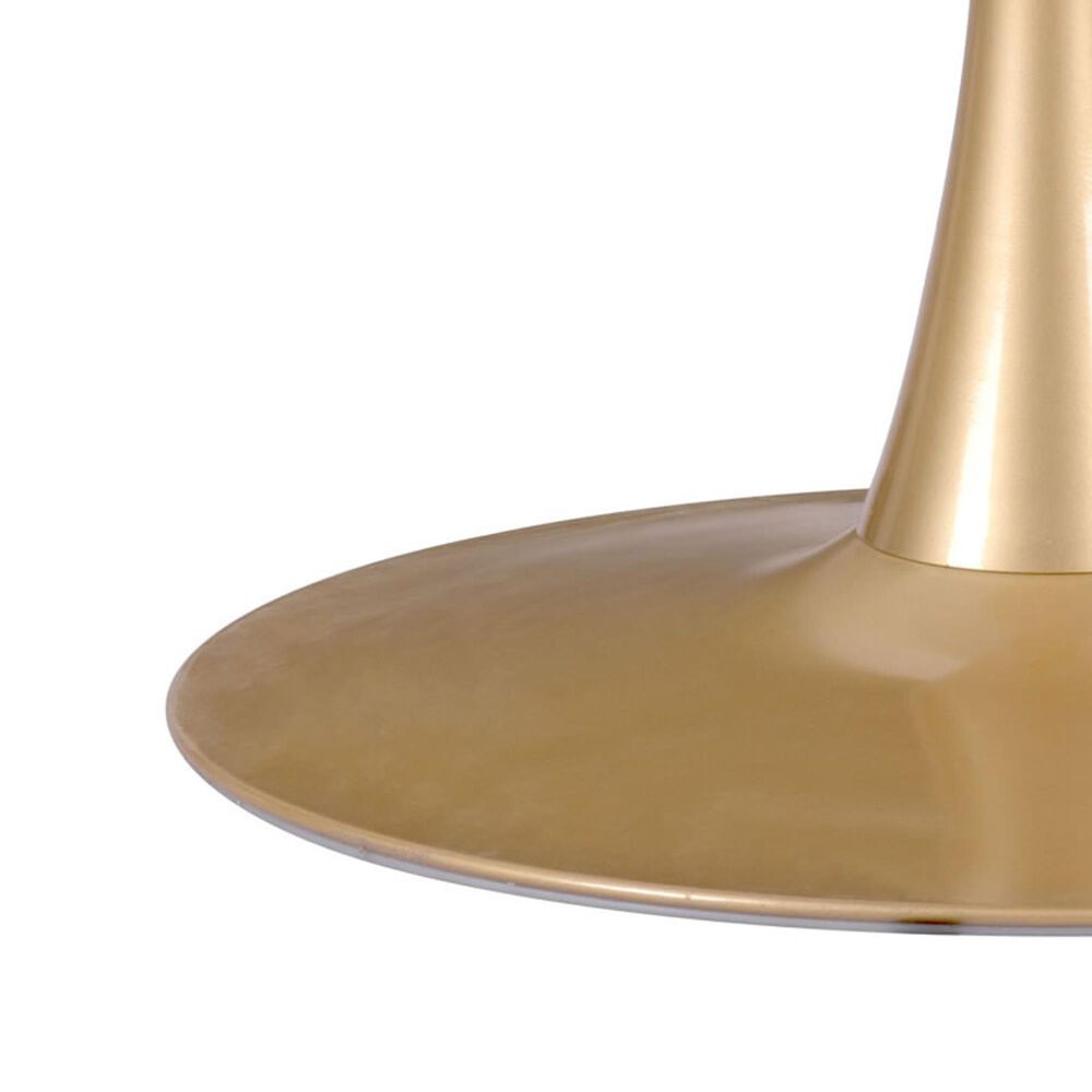 Zuo Modern Opus Dining Table in White/Gold, , large