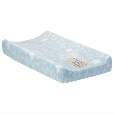Lambs & Ivy Starlight Pooh Changing Pad Cover in Blue, Brown and Yellow, , large