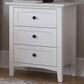 Urban Home Grace 3-Drawer Nightstand in Snowfall White and Black, , large