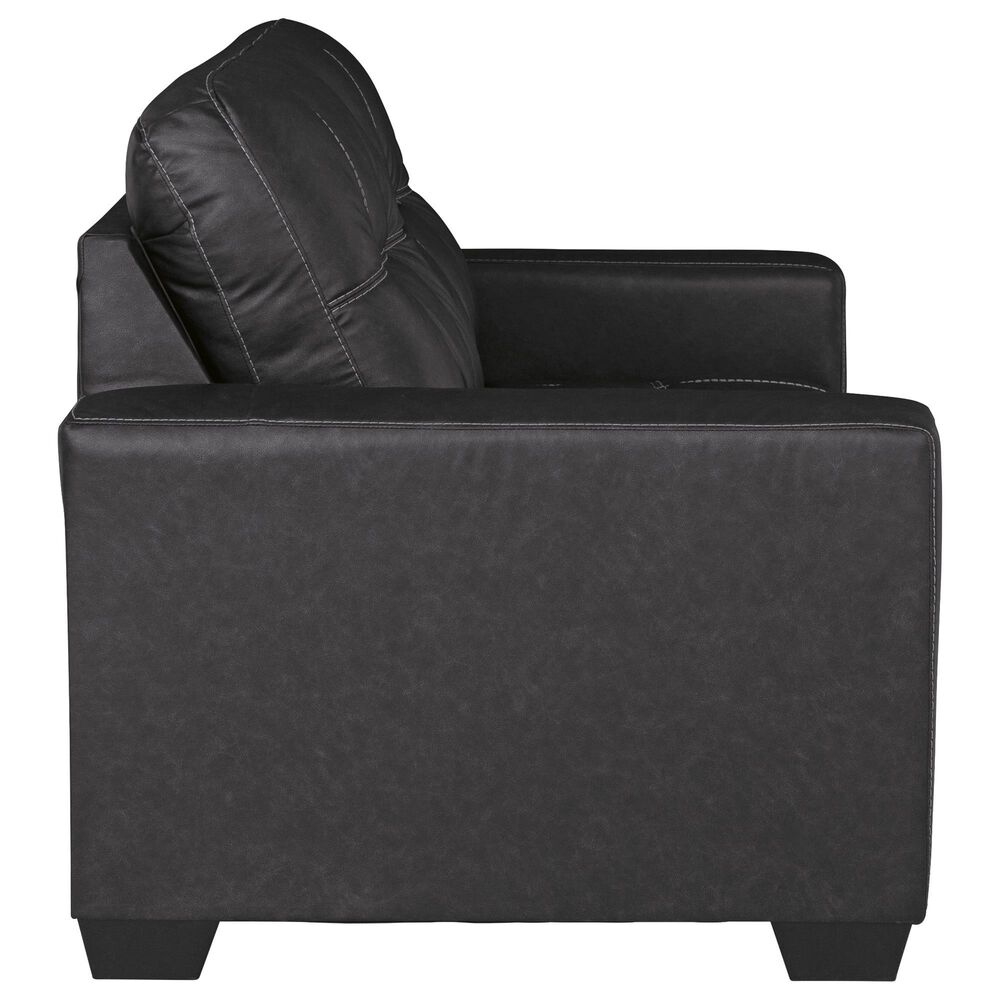 Ashley Barlin Mills Stationary Sofa and Loveseat Set in Carbon, , large