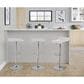 Lumisource Ale Swivel Adjustable Barstool with White Seat in Chrome (Set of 2), , large