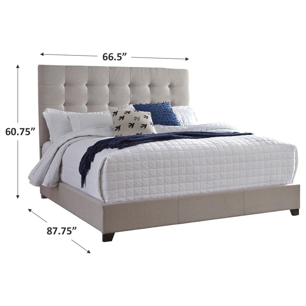 Ashley Dolante Queen Upholstered Bed in Beige, , large