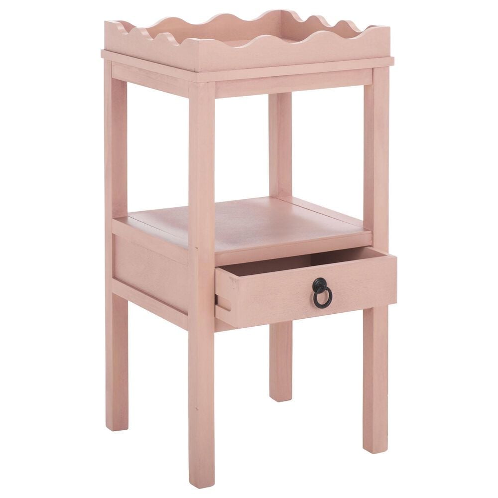 Safavieh Darlyn One Drawer Accent Table in Pink, , large