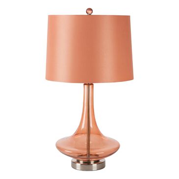 Surya Zoey Table Lamp in Transparent Orange with Orange Shade, , large
