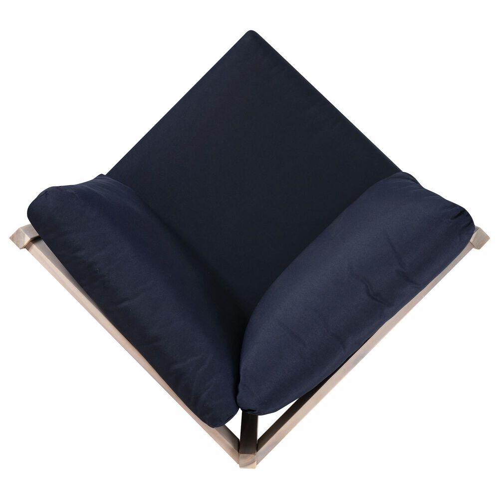 Linon Home Decor Teagon Patio Corner Chair in Navy, , large