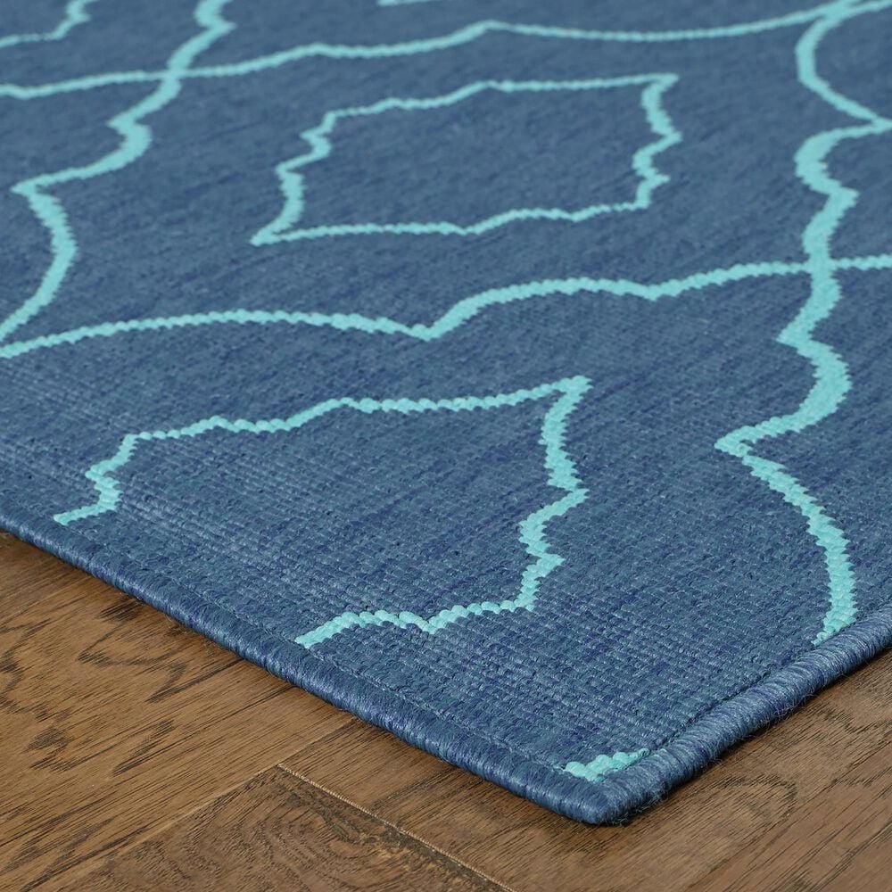 Oriental Weavers Meridian 7541B 2&#39;3&quot; x 7&#39;6&quot; Navy Runner, , large