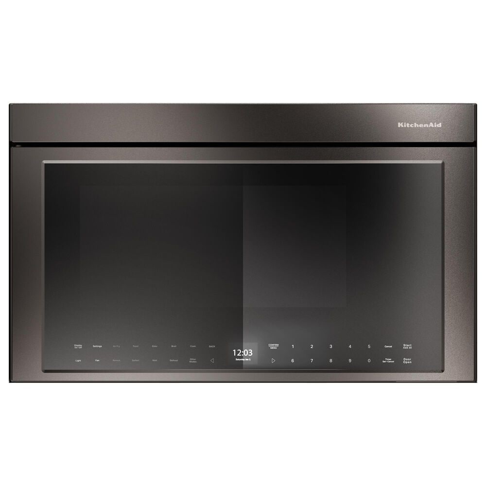 KitchenAid 1.1 Cu. Ft. Multifunction Over-the-Range Microwave Oven Flush Built-In Design in Black Ore, , large