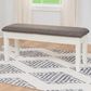 Linon Home Decor Jane Storage Bench with Taupe Cushion in Vanilla White, , large