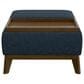 Emerald Home Furnishings Aria Storage Ottoman with Tray in Navy Storm, , large