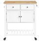 Valor Living Stirling Kitchen Cart in White, , large
