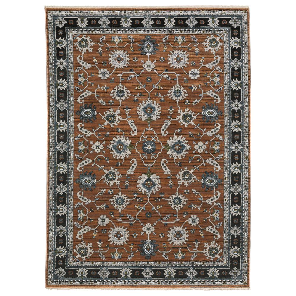 Oriental Weavers Keira Rust and Grey 9"10" x 12"10" Area Rug, , large