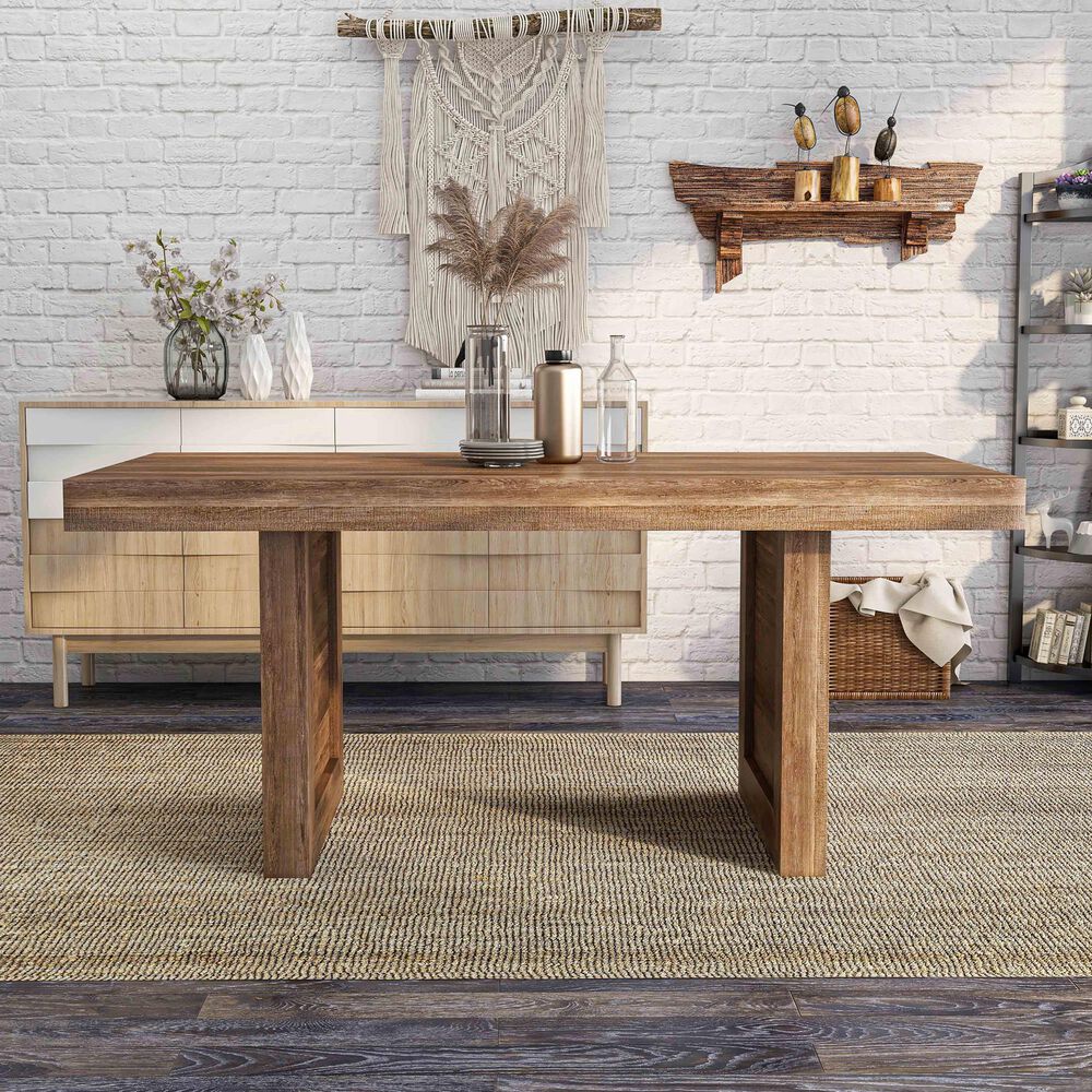 Furniture of America Hathaway Dining Table in Natural - Table Only, , large
