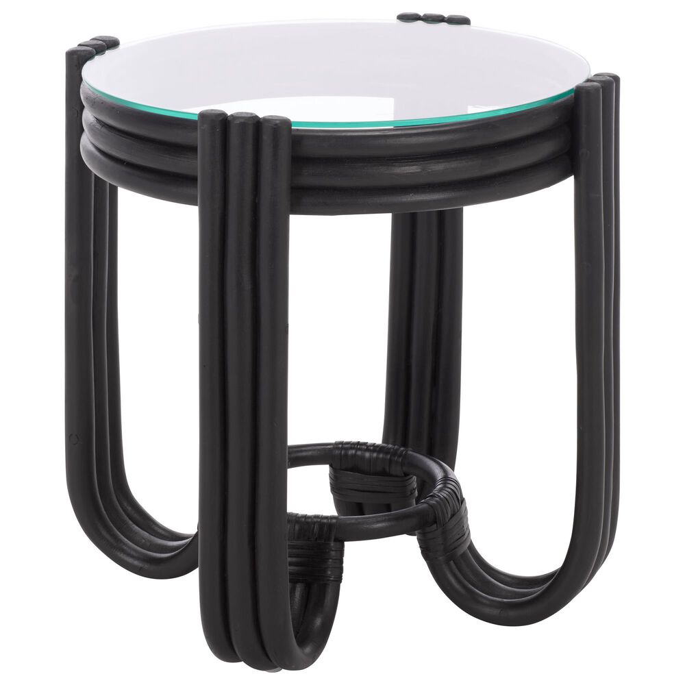 Safavieh Bilian Round Accent Table in Black, , large