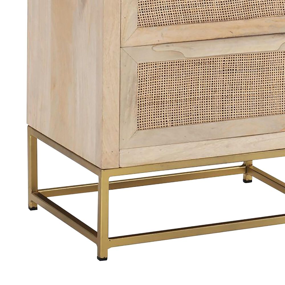 37B Urban Boho Raphael Side Table in Natural and Gold, , large