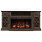 Fabio Flames Hamilton 70" TV Stand with Fireplace in Prairie Brown, , large