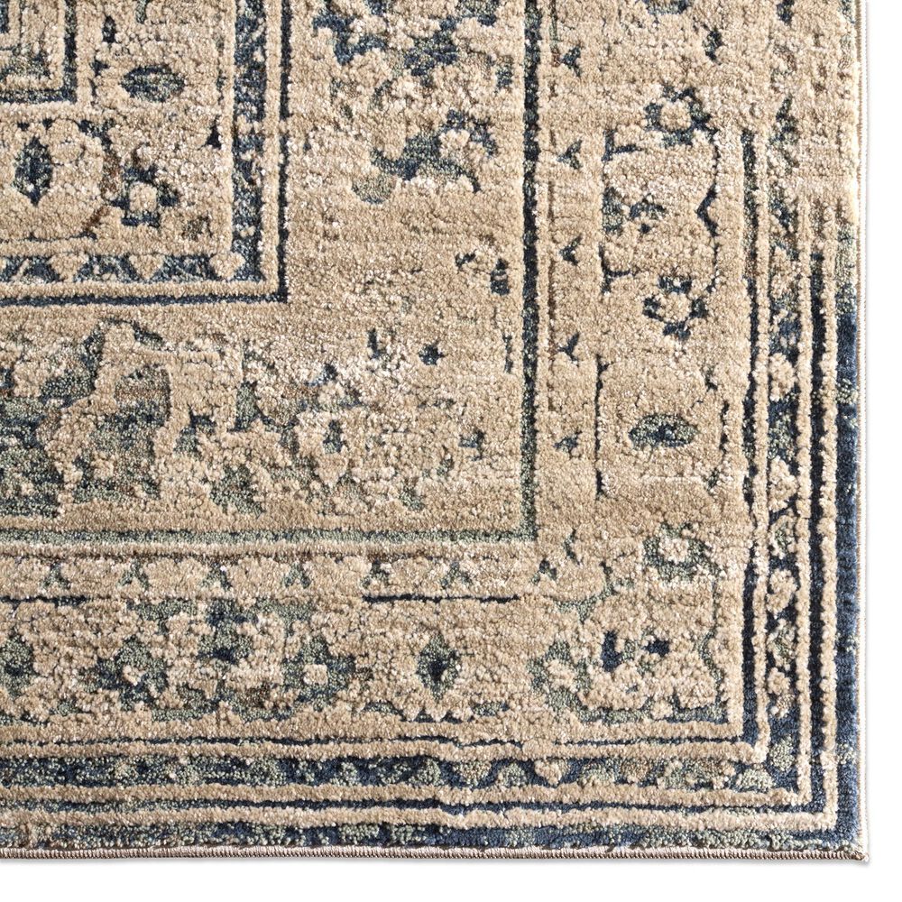 Jaipur Patterned Silence Blue 3'1" x 5' Area Rug, , large