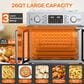 HOMLUX 26 Qt Large Air Fryer Toaster Oven in Silver, , large