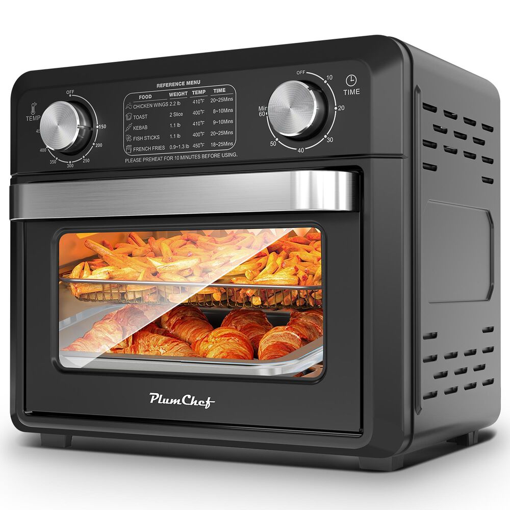 HOMLUX 11 Qt Air Fryer Toaster Oven in Black, , large