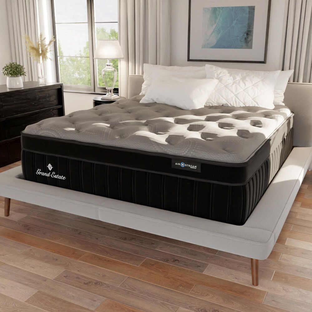 Grand Estate 750 Euro Top Medium Twin Mattress with Low Profile Box Spring, , large