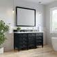 James Martin Vanities Brittany 60" Single Bathroom Vanity in Black Onyx with 3 cm Lime Delight Quartz Top and Rectangular Sink, , large