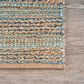 L&R Resources Natural Fiber Teal 5" x 7"9" Area Rug, , large