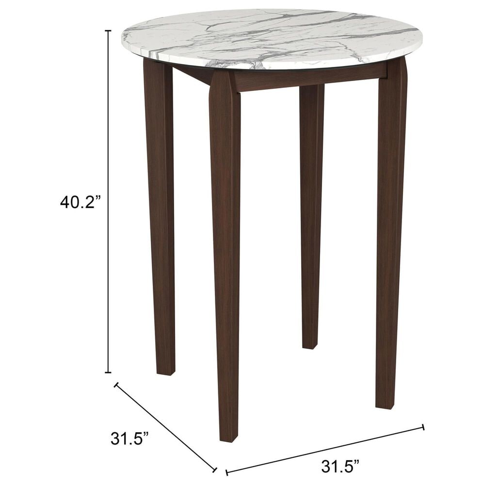 Zuo Modern Vernon Bar Table in White, , large