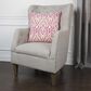 Rizzy Home 22" x 22" Damask Down Pillow in Pink and White, , large