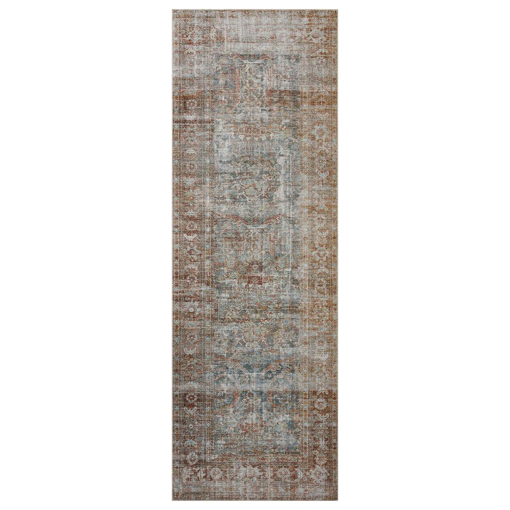 Chris Loves Julia x Loloi Jules 2&#39; x 5&#39; Lagoon and Brick Area Rug, , large