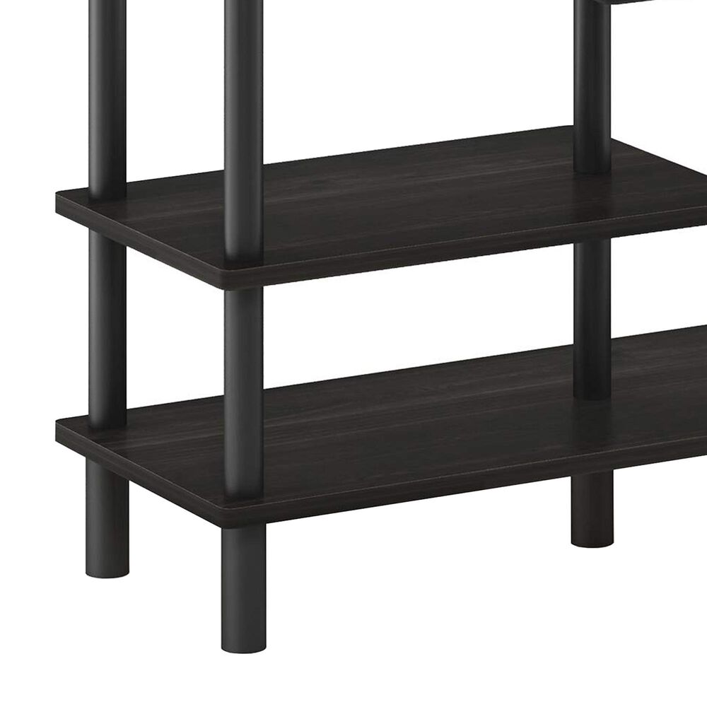 HOMLUX Turn-N-Tube 5-Tier Accent Display Rack in Espresso and Black, , large