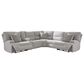 Ashley Acklen Place 6-Piece Power Reversible Reclining Sectional in Pewter, , large