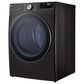 LG 5.0 Cu. Ft. Front Load Washer and 7.4 Cu. Ft. Electric Dryer with TurboWash 360 Laundry Pair in Black Steel, , large