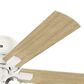 Hunter Crestfield Low Profile 52" Ceiling Fan with LED Lights in Fresh White, , large