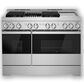 JennAir 48" Gas Professional Range with Chrome-Infused Griddle and Infrared Grill in Black Glass, , large