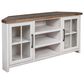 Legends Home Hampton 67" Corner TV Stand in Barnwood and Jasmin White, , large