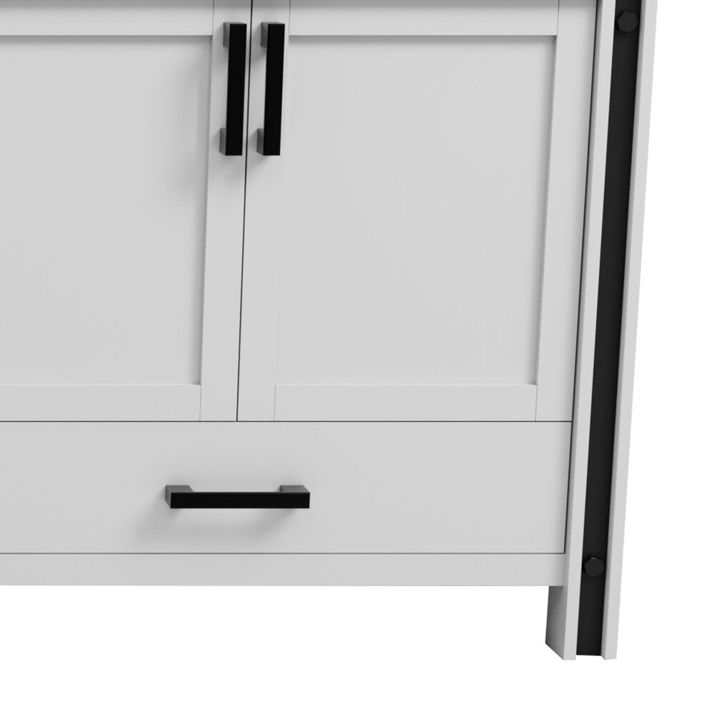 Lexora Home Ziva 84" Double Bathroom Vanity in White with 2 cm White Quartz Top and Rectangular Sinks, , large