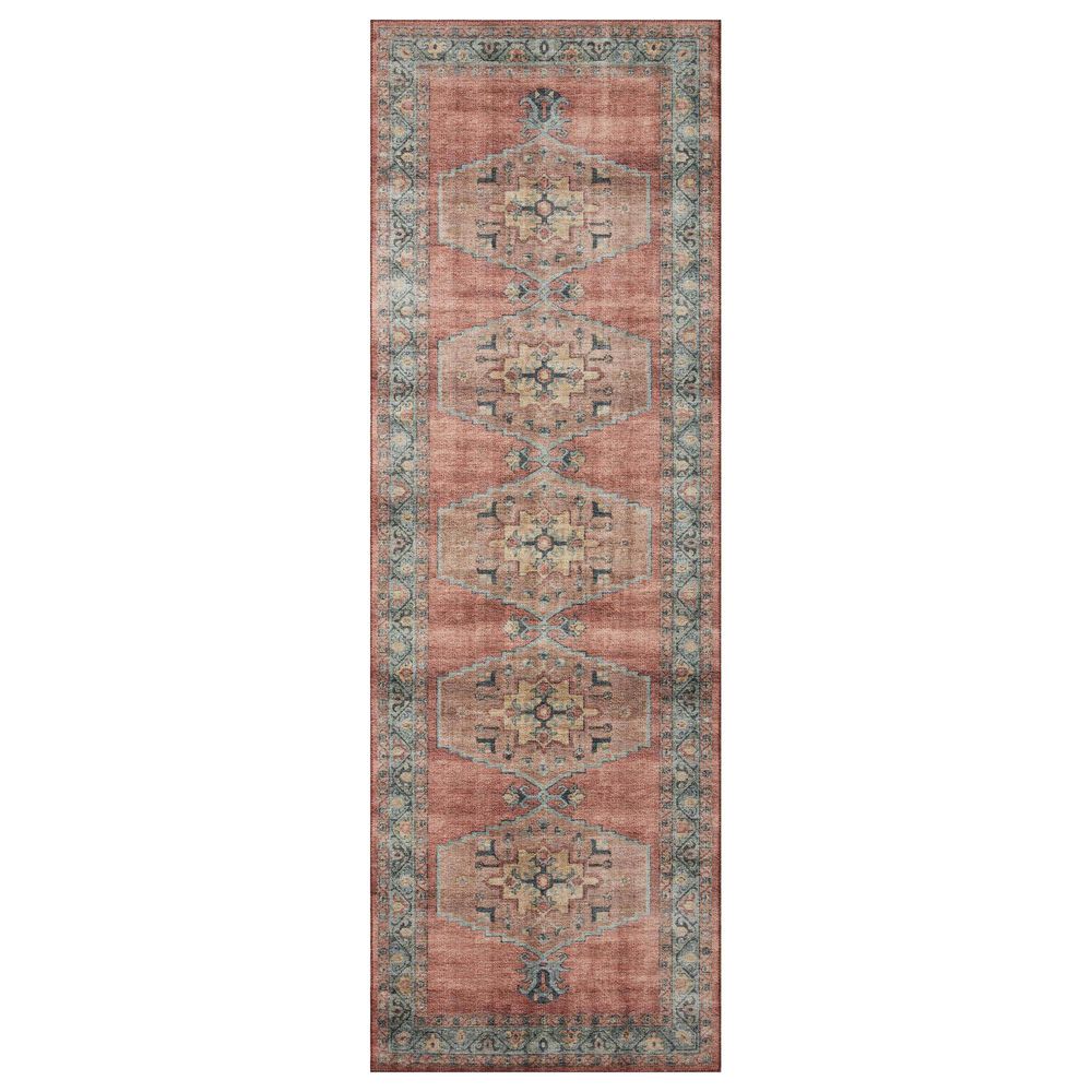 Loloi Heidi 2" x 5" Spice and Aqua Area Rug, , large