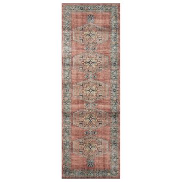 Loloi Heidi 2" x 5" Spice and Aqua Area Rug, , large