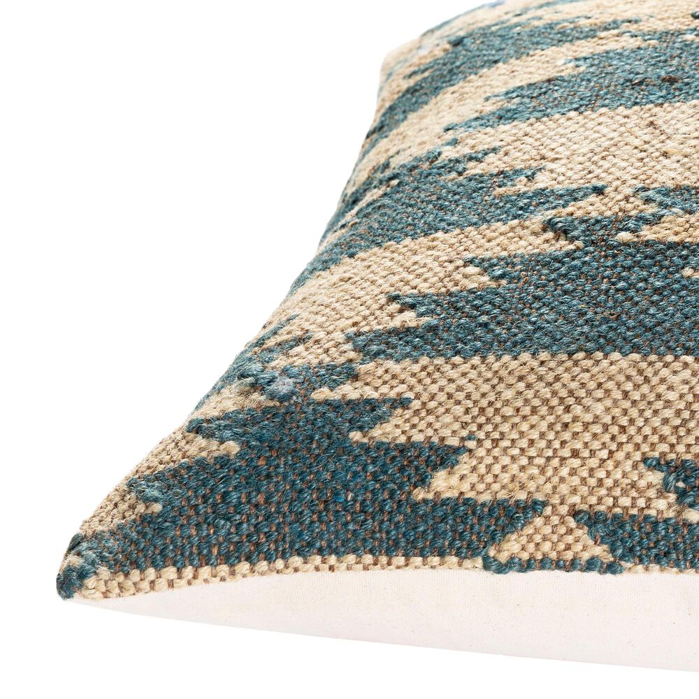 Surya Gada 18&quot; Toss Pillow in Teal/Khaki/Beige, , large
