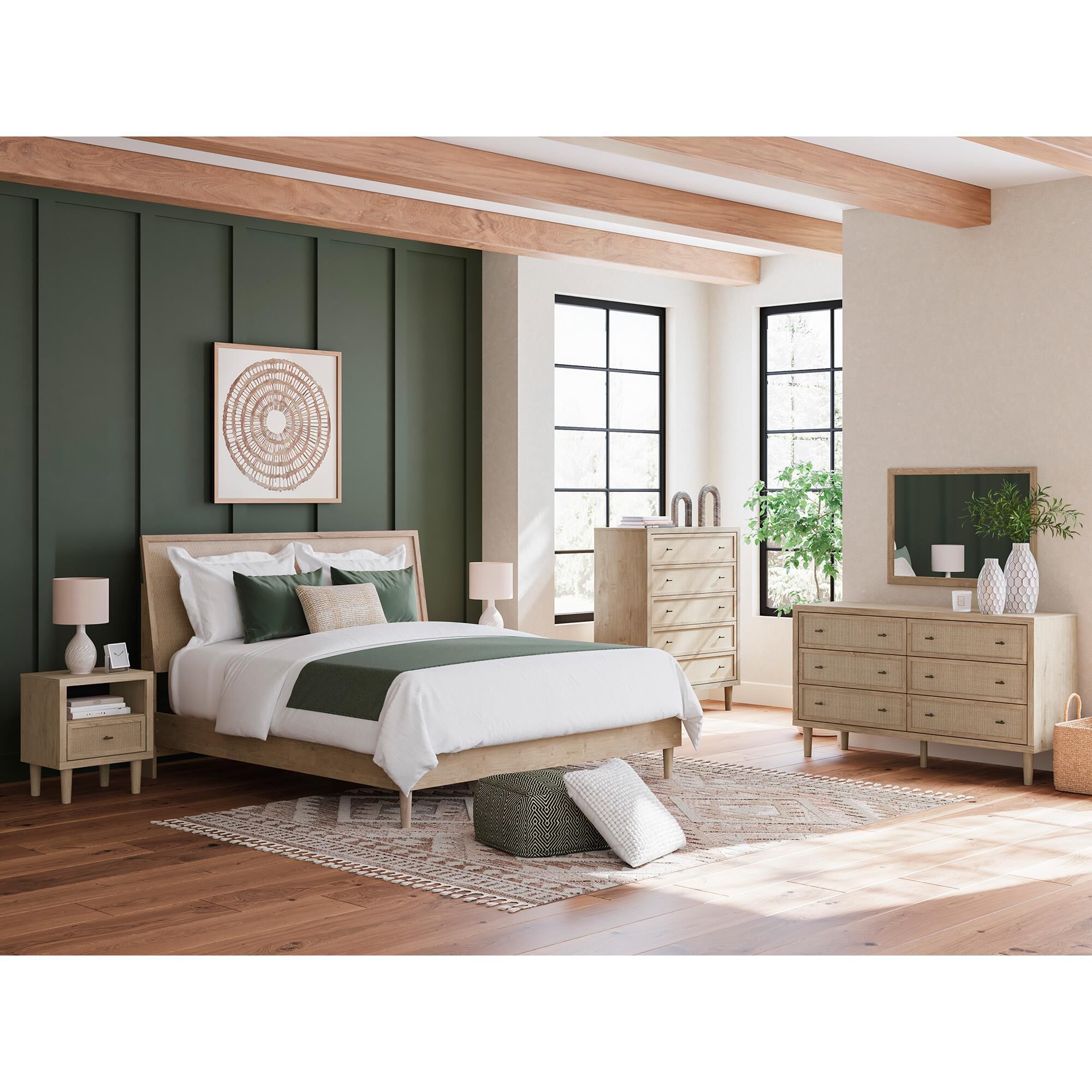 Ashley Cielden 4-Piece King Platform Bedroom Set in Two Tone