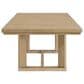 Emerald Home Furnishings Pacific Grove Trestle Dining Table in Sand Dune Brown - Table Only, , large